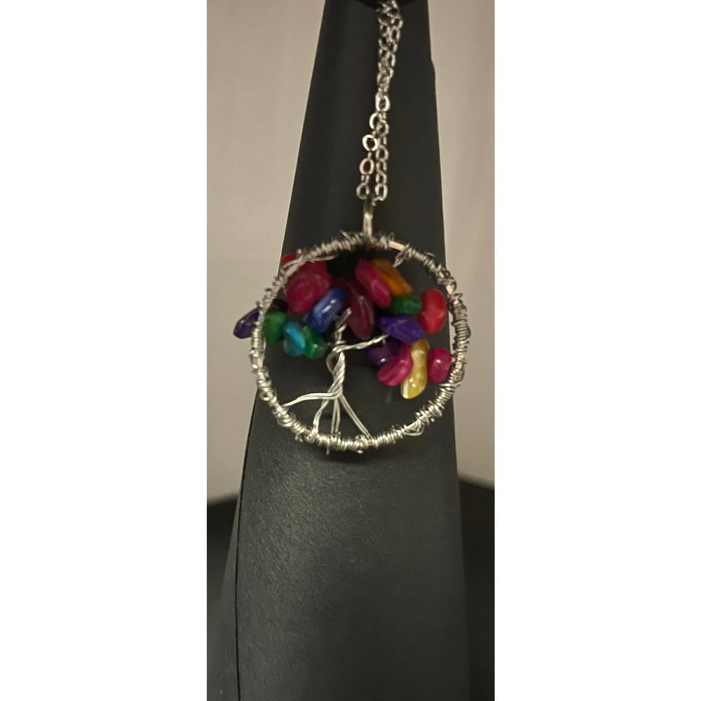 Beaded Tree of Life pendant.